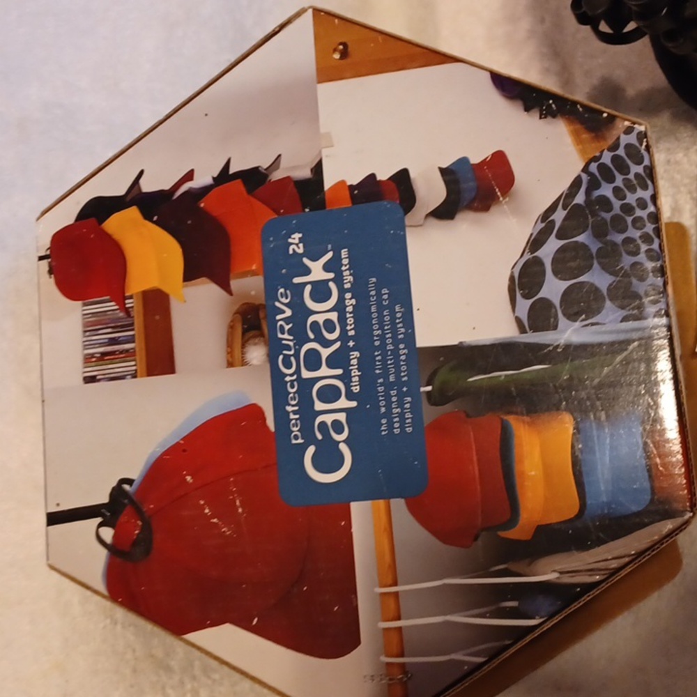 Mens hats cap rack holds up to 24 caps display and storage system